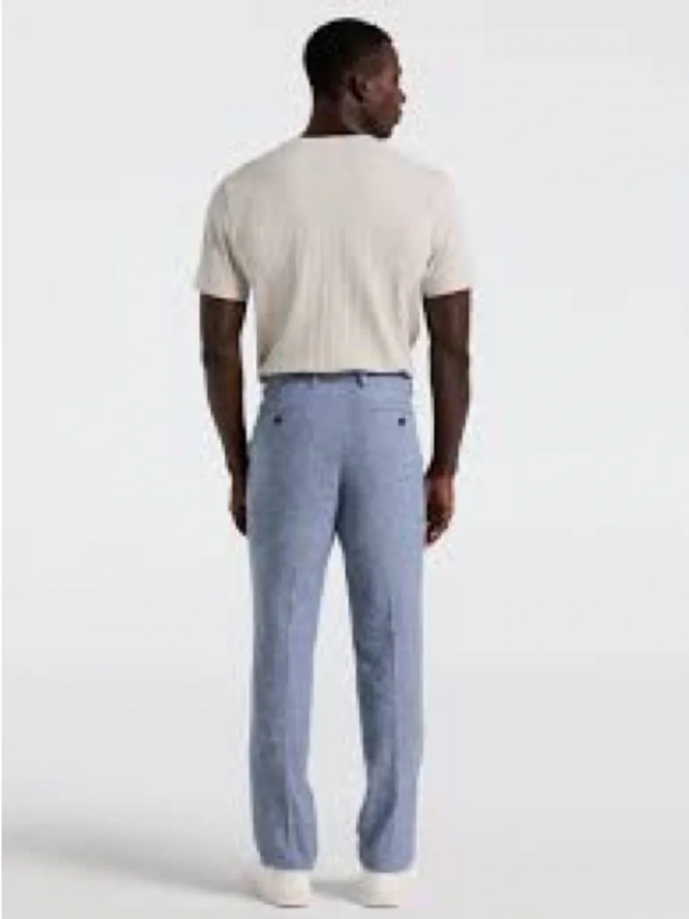 Perry Ellis Portfolio Slim Fit Linen Blend Chino Pants 30x30 Light Blue